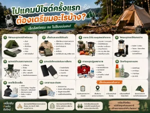 ไปแคมป์ไซด์ครั้งแรก ต้องเตรียมอะไรบ้าง